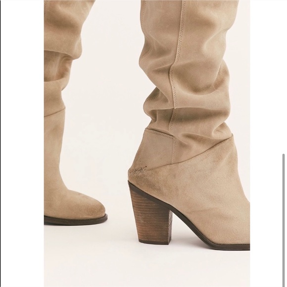 Free People Embroidered Slouch Suede Boot - Picture 3 of 6